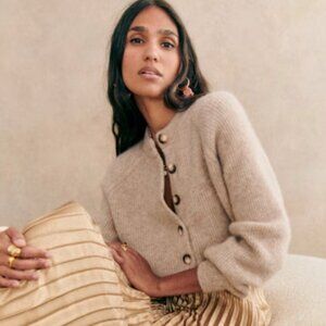 Sezane Othello Cardigan | Light Beige | Size XS